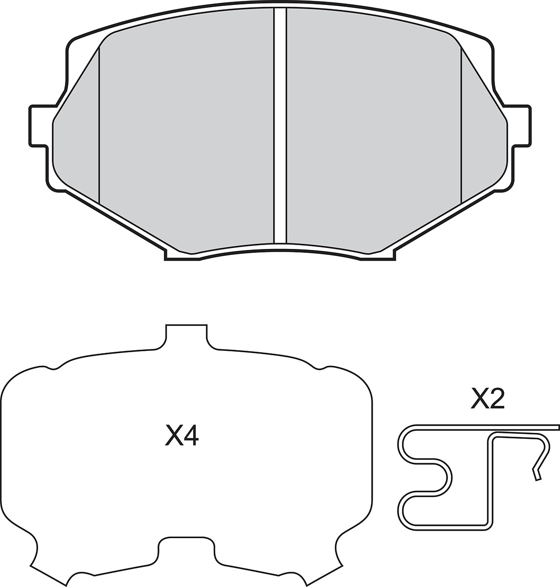 Jeu de 4 plaquettes de frein VALEO ref. 302842